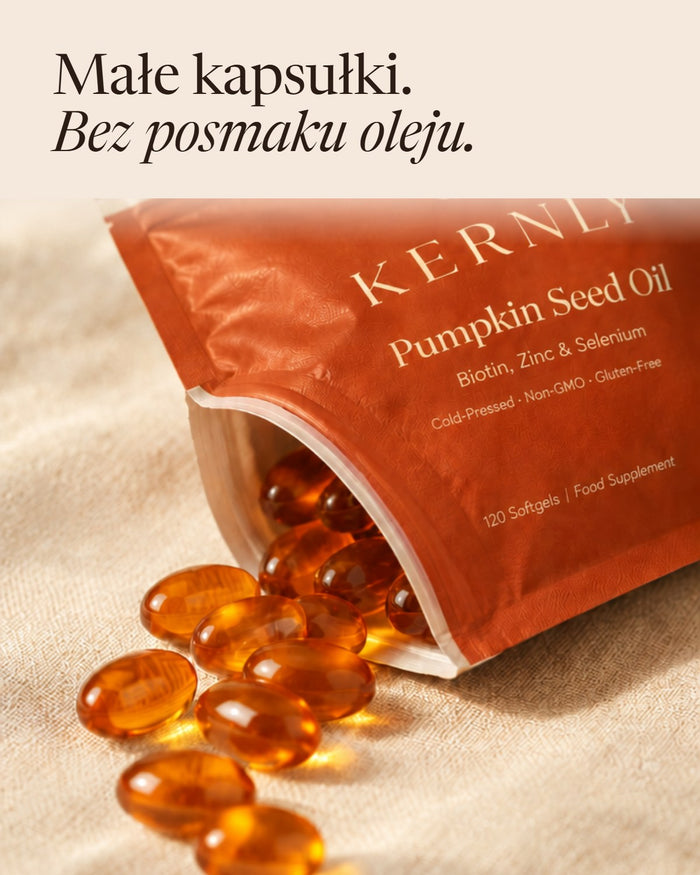 Miękkie kapsułki Kernly bez posmaku oleju